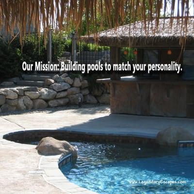 Legendary Escapes Swimming Pools, a Michigan Swimming Pool Builder. Building pools that match your personality.