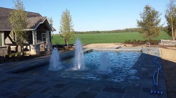 Gunite pool build