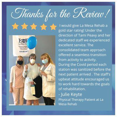 Patient Review! Thanks so much!