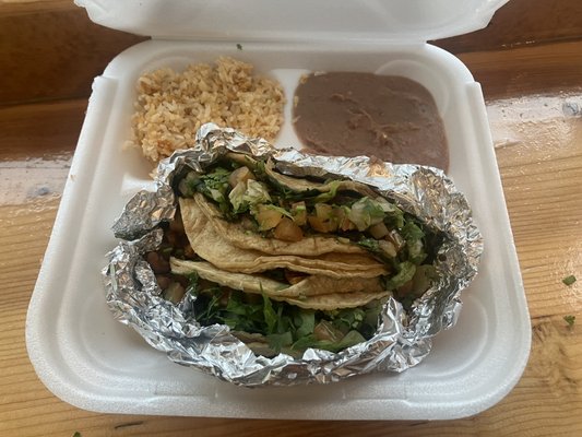 Taco Dinner With The Soy Steak, Tofu And Vegetable