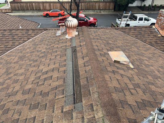 Roof patch missing shingles