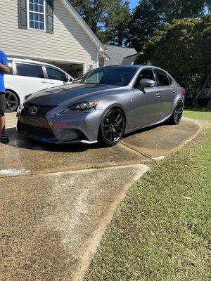 Foam wash followed up with a spray wax to maintain looking good #lexus #details #detailing