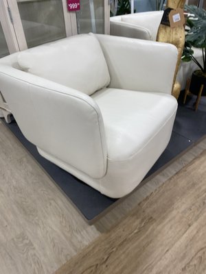 Swivel Leather Chair-After-Good As New!