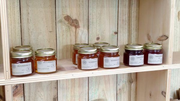 Hand crafted Moonshine Jelly display