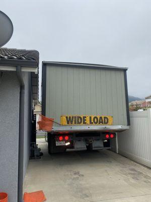 This photo shows you how well Roger and his team can move a shed. I would highly recommend them. Thanks again.