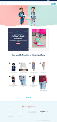 eCommerce website selling baby clothing.