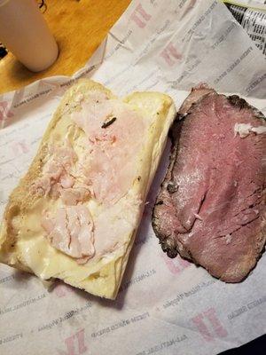 When is my turkey?compared to the roast beef.Just looks sad not worth the money I paid for.