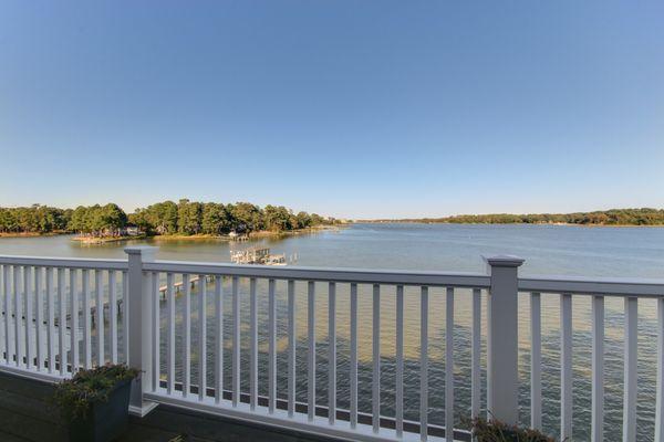 REMARKABLE NORTHEAST VIEW down exceptionally wide expanse of Lynnhaven River toward Lesner Bridge & Chesapeake Bay reachable in 10 min.