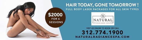 New September Special! Full about Laser package! Only $2000 that's $700 off the normal price. Book now while offer last.