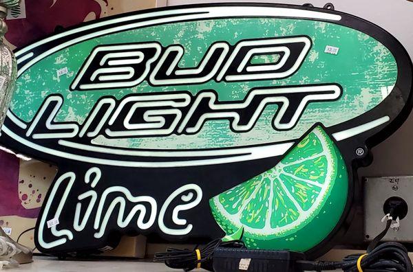 "Bud Light Lime" Light up sign/plugs in.