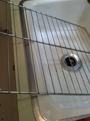 There are different methods on cleaning an oven rack... from over night soaking in Vinegar water to using Easy-Off oven cleaner