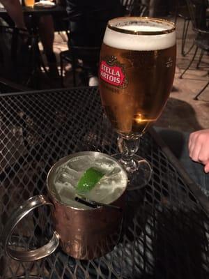 Beer and Moscow Mule specials.