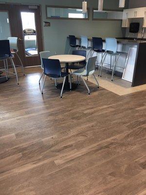 LVT installed in  classroom