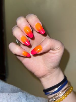 pink and orange ombré dip!  love them