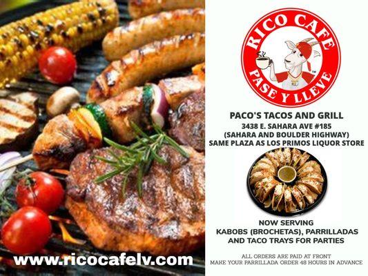 PARRILLADAS. This is an exclusivity of the house. Are you having a party? Don't forget your parrillada. Order in advance necessary.