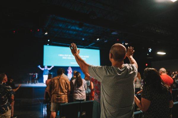 Worship at Celebration Church in Nampa.