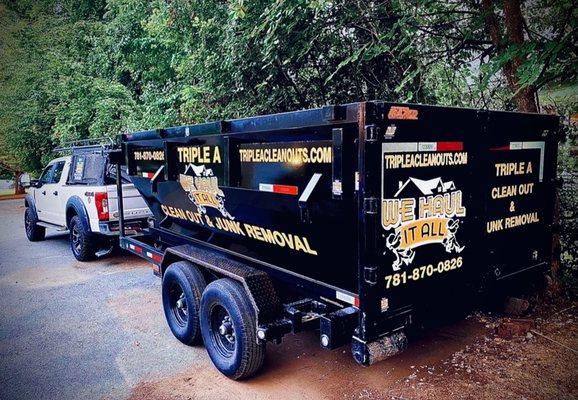 Full size dump trailers ready to show up and handle all your removal needs.