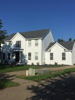 Owens Corning Duration Estate Gray, brand new aluminum fascia wrapping, and 6' gutters