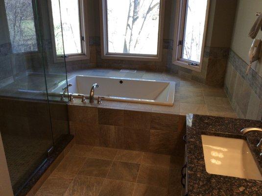 Bathroom completely remodeled