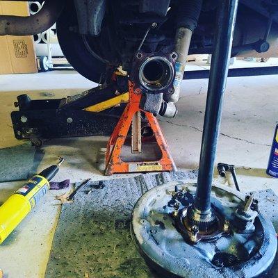 Rear axle seal replacement