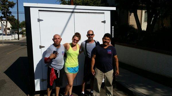 Me and the BK Movers team! Jaden, Greg and Armando...thank you from the bottom of my heart!!