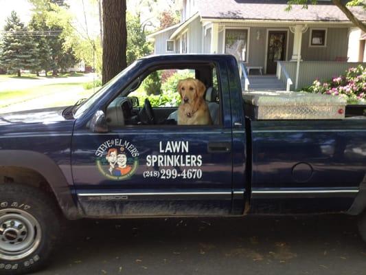 Steve and Elmer's Mascot! Lola!