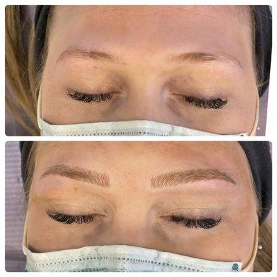 Microblading before and after