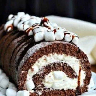 Hot Chocolate Cake Roll