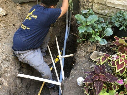 Underground for a 22KW generac generator