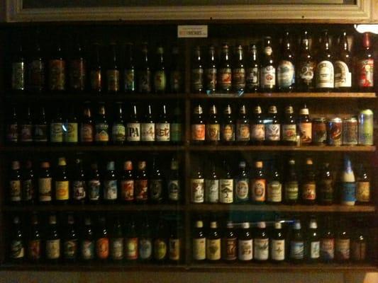 Extensive craft beer selection in bottles plus numerous on tap.