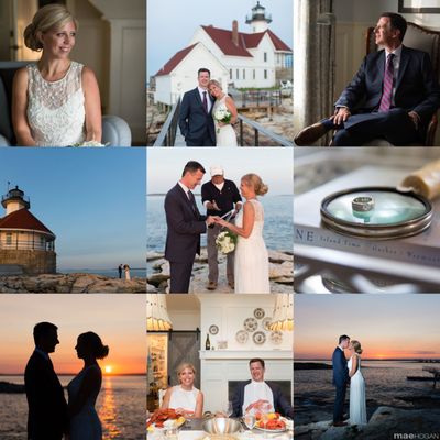 Elopement at the Inn at Cuckold's Lighthouse Southport, ME