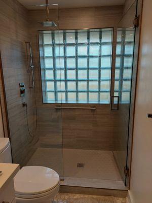 completed shower stall