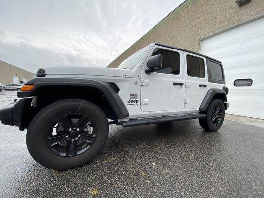 20% Suntek Film applied on 2019 Jeep Wrangler.