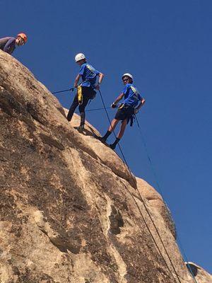 Rappelling at Joshua Tree