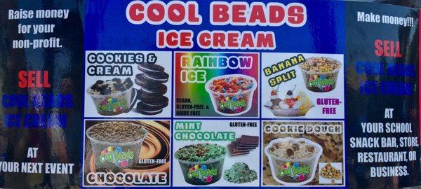 Cool beads ice cream, Medium size ($5.00). I like how they don't melt as fast as dippin dots!