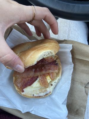 Bacon breakfast sandwich