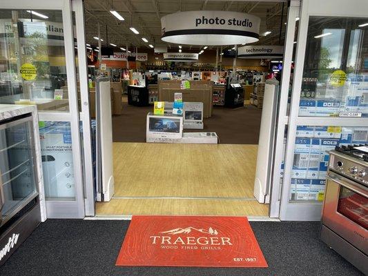 Store entryway featuring what is first seen when entering the store