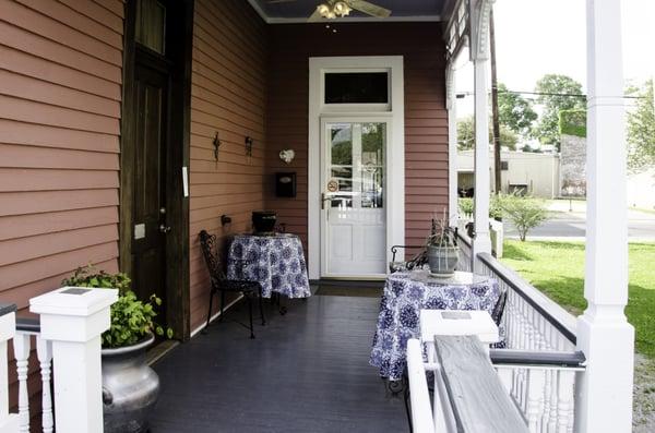 Rear porch sitting area.