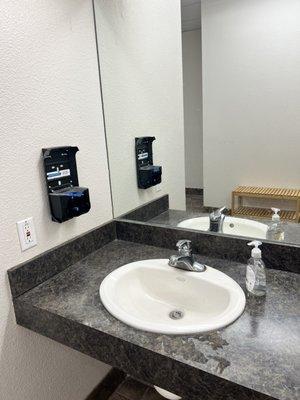 No soap dispenser