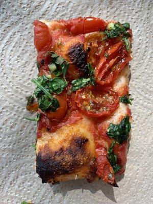 Marinara pizza slice