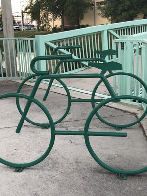 Bike racks.