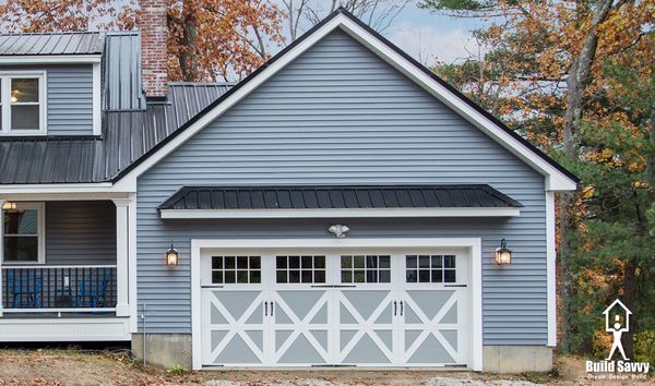 A view of a custom garage in a Nashua, NH home. Contact us to learn what we can do for you!