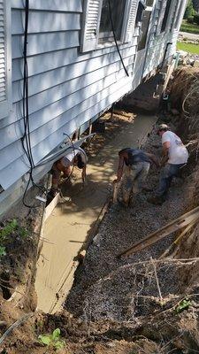 Footer and foundation wall replacement.