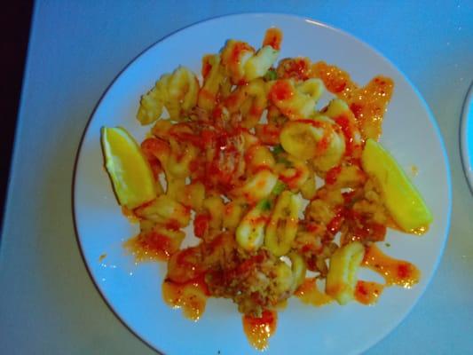 Calimari with chili sauce