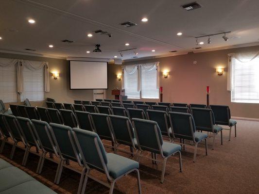 Our memorial chapel can seat 100 guests comfortably.