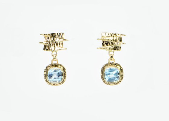 Aquamarine earrings by Michael Baksa