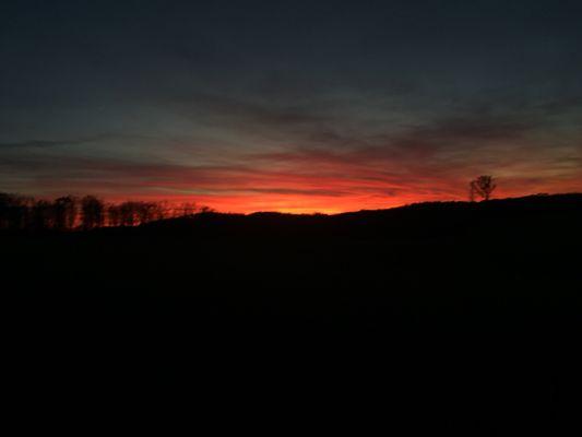 The sunset from the balcony. Couldn't get better than this.