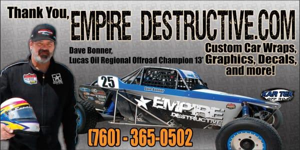 Empire Wraps Billboard on 29 Palms Highway at our shop location!