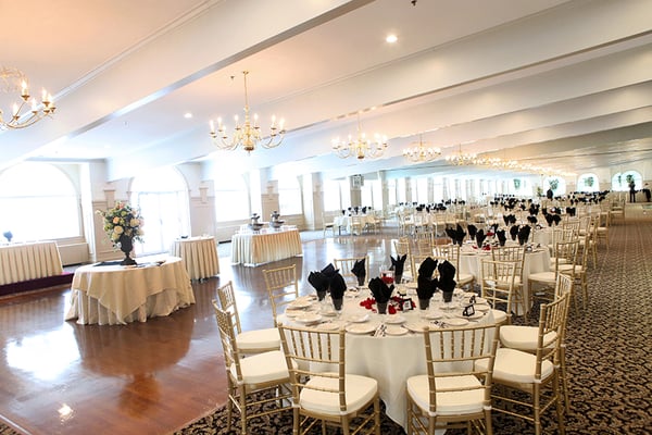 Gold Chiavari are provided to our wedding events.