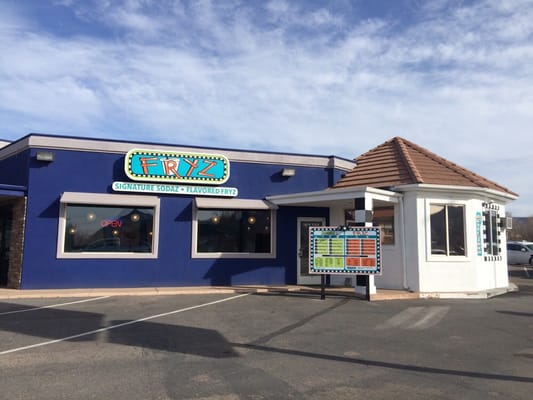 The drive thru and sit down eating area